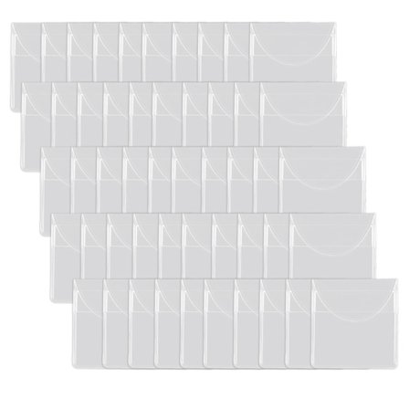 50 st Myntfickor Myntskydd Genomskinliga Myntfodral Enkel Ficka Myntärmar