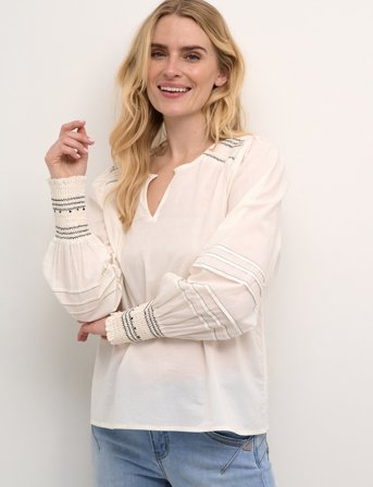 Cream Crpaulo Blouse - Cream - 34