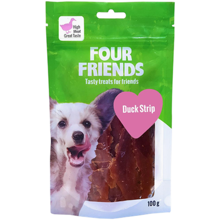 FourFriends - Dog Duck Stripe 400 g - Hund - Hundegodbiter & tyggebein - Naturlige godbiter for hund - ZOO.no