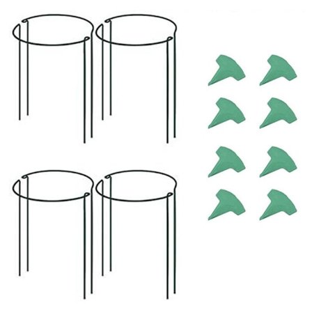 Kasvitukikeppi 8-pakkaus Puolipyöreä Metalli Vihreä Puutarha Kasvituki Puutarha Kasvitukirengas Puutarhan Reunustus 21X35 Cm