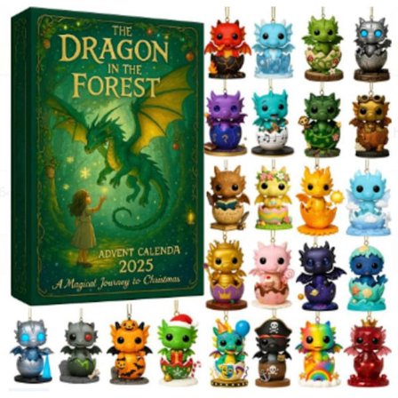 THE DRAGON IN THE FOREST Adventskalender-Julegave Akryl Anheng