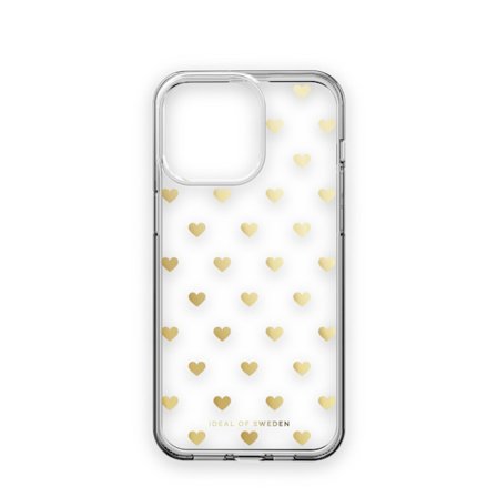 Clear Case iPhone 15 Pro Max Golden Hearts