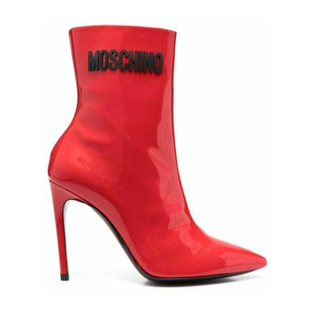 Moschino, Heeled Boots Rood, Dames, Maat:37 EU