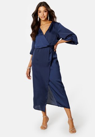 Bubbleroom Occasion - Jolene Knot Dress - Dark blue - Kläder