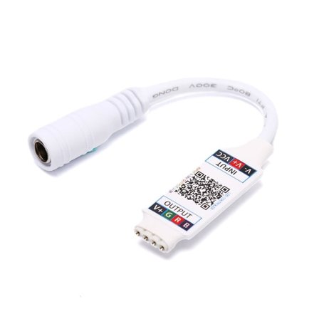 Wifi Bluetooth Kontroller DC 24V Lysstripe Kontroller Vit