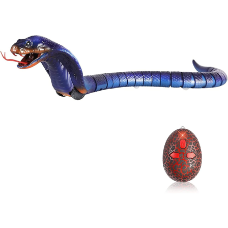 Uppladdningsbar Simulerad Fjärrkontroll Snake Toy 17" (blå)
