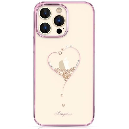 Silikonfodral med Swarovski-kristaller Kingxbar Wish Series för iPhone 14 Plus - rosa