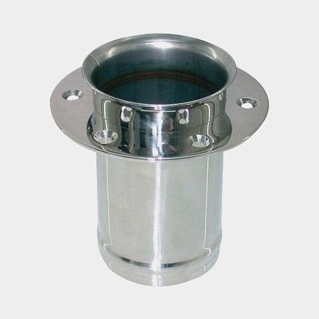 1852-Marine 51mm RF avgasgenomföring rak i elpolerat rostfritt stål, högkvalitativ marin hårdvara för båtar och fartyg