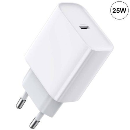 25W valkoinen USB-C pikalaturi iPhone 16 Pro Maxille, iPhone 16 Prolle, iPhone 16:lle, iPhone 16 Plusille