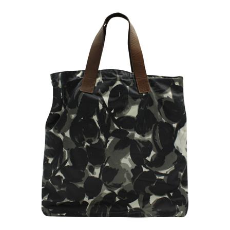 Marni Pre-owned, Marni Floral Print Tote Bag in Grey, Black and White Nylon Grijs, Dames, Maat:ONE Size