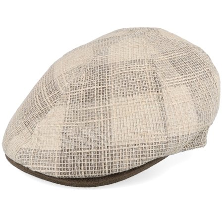 MJM Hats - Beige flatcap Cap - Broker 51 Virgin Wool Mix Beige Patch Flat Cap @ Hatstore