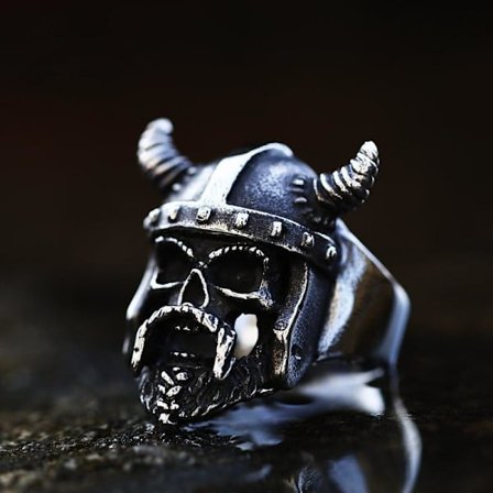 Ring - Nordic Mythology - Viking skull