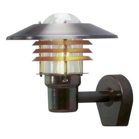 Westal Tellus Ulkoseinävalaisin 278 x 260 mm, E27 Kupari, kirkas lasi, Valaistus