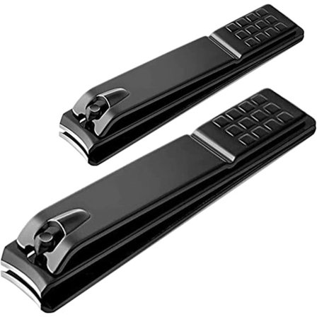2 stk sett med negleklippere for fingernegler og tånegler, negleklippere med høyt karboninnhold og grep, skarpe negleklippere for babyer