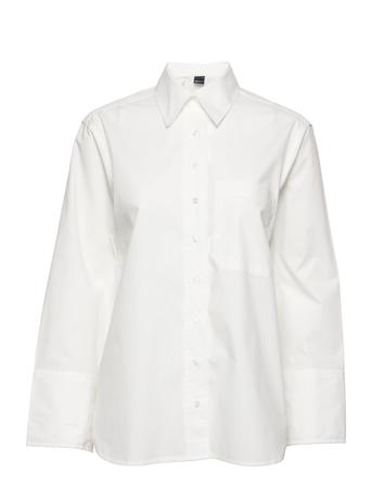 Gizem Over D Poplin Shirt White Gina Tricot