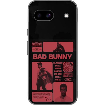 Kompatibel Mobilcover til Google Pixel 8a Bad Bunny NFL-inspireret skjoldlogo med amerikansk fodbold og stjerner