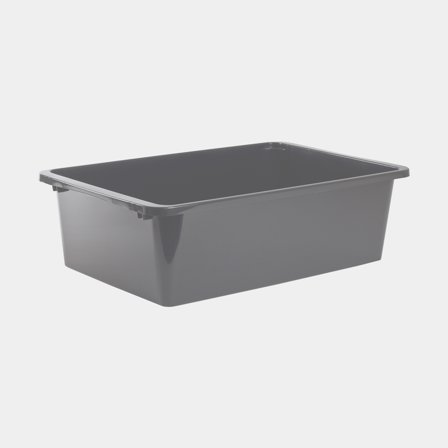 Opbevaringskasse med hjul Nordiska Plast Store It Bedroller ECO, grå, 585 x 385 x 178 mm, 30 liter