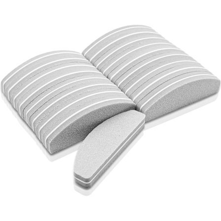 20 Stycken Nagelbuffer, 100/180 Grit Nagelbuffer Nagel Slipblock, Professionell Nagelpoleringsfil för Slipning av Akryl- eller Gelnaglar Naturligt Grå