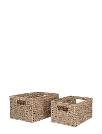 House Nordic | Ruth - Baskets, Seagrass, Natural, Set Of 2 | 18X24X35CM