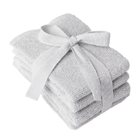 Åhléns Home Ansiktshandduk STELLA, 4-pack Badrumstextilier Grå ONESIZE