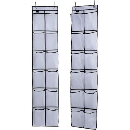 Smal dörr skoförvaringsskåpsdörr, vit, 2-pack