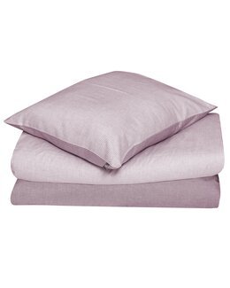 Påslakanset 2-del Runmarö randigt Vinröd - Classic Textiles