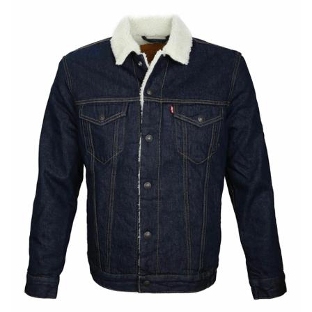 Levi's, Trucker Jacket Blauw, Heren, Maat:M,Katoen