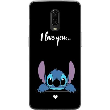 OnePlus 6T Gjennomsiktig deksel Stitch Jeg Elsker Deg