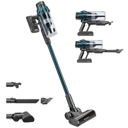 Trådlös 2-i-1 golvdammsugare - H.KOENIG UPX32 - 30000 Pa - 50 min - 0,8 L - Blå