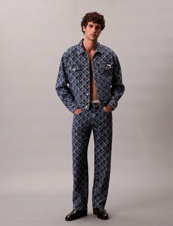 Calvin Klein Jeans 90S Straight Indigo Emblem Jacqu - Blue - 30 x 32