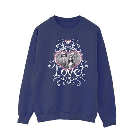 Corpse Bride Herr Love Heart Frame Sweatshirt XXL Marinblå