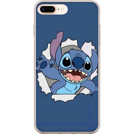 Kompatibelt Mobildeksel til Apple Apple iPhone 8 Plus Stitch Disney blå figur Lilo og Stitch karakter søt tegneserie kawaii plakat morsom blå alien