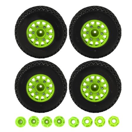 1/10 RC lyhytradan kuorma-auton renkaille ARRMA:lle SENTONille TRAXXAS:lle Slash 12mm 14mm 17mm kuusiokoloauton renkaille Vihreä