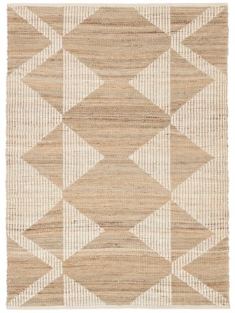 Zack Rug - Beige/White 200X300 Rustic Style