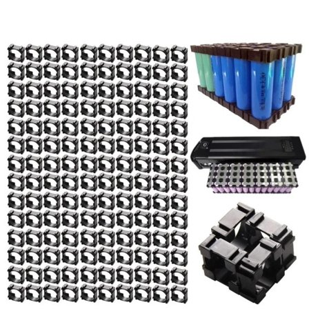 100 stykker 18650 litium batteri holder sylindrisk anti vibrasjon plast batteri pakke brakett