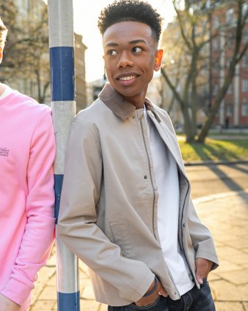 Jack & Jones JJEGRAHAM WORKER JACKET LN JNR Beige Jackor Kille - Kids Brand Store