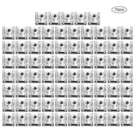 75 st Fairing Karosseri Panel U-klämmor Klämma M6 U-mutter Snabbkopplingar Motorcykeltillbehör