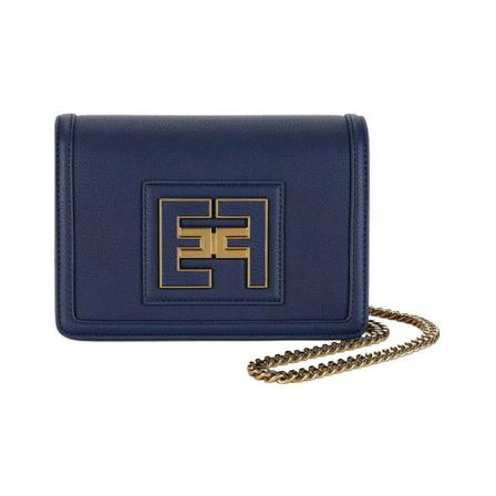 Elisabetta Franchi, Shoulder Bags Blauw, Dames, Maat:ONE Size,polyester