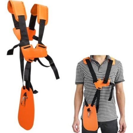 Ugressfjerningssele, dobbel skulderstropp, nylonbelte for ryddesag, brystsele for ugressfjerner