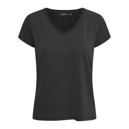 Soaked in Luxury Soaked In Luxury Slcolumbine V-Neck Ss Toppe & T-Shirts 30404284 Black Sort, Dame