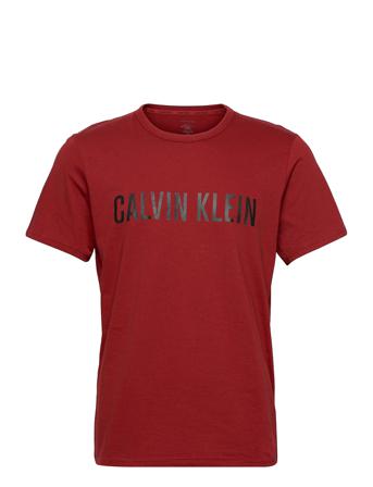 S/S Crew Neck T-shirts Short-sleeved Rød Calvin Klein