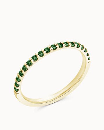 Gemstone RIng Lovina 18K Yellow Gold Emerald - Engagement Rings & Wedding Rings from Vanbruun