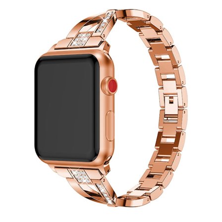 Rhinestone Kristallarmband Apple Watch 42/44/45/49 mm Roséguld