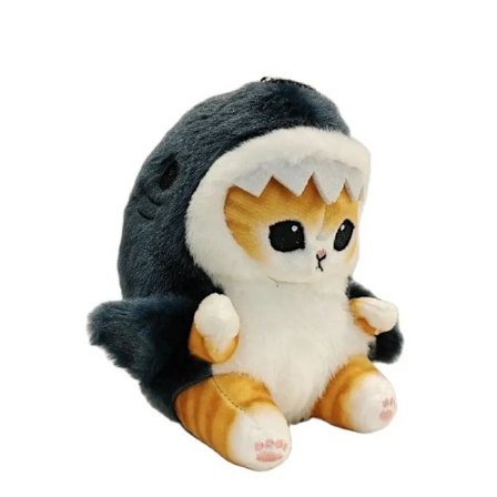 Mub- Cute Shark Cat Fried Shrimp Cat Plush Doll Pendant Dolls Beautiful Room Car Bag Decoration For Gifts Keychain 1#13CM keychain