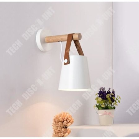 Vägglampa - TD - Nordisk - Läder - Metall - E27 - Minimalistisk