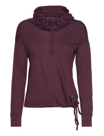 W Funnel Hoodie Burgundy Super.natural