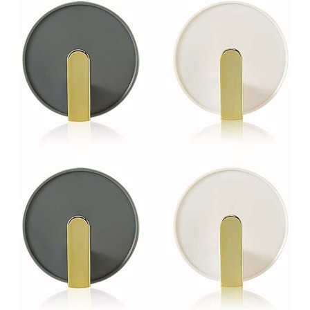 Sæt med 4 stilfulde selvklæbende brusebadshåndklædekroge til badeværelse og køkken