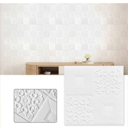 3D Skum Veggdekor - Selvklebende og Støtsikker Veggklistremerke, Vanntett Takdekor for Hjemmet - 5/10/20/30/40/50-Pakning (35x35 cm)