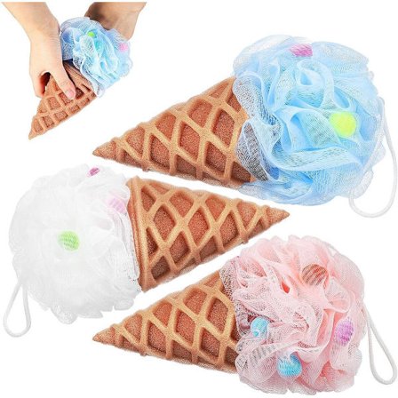 Badesvamp - Dusjsvamp - 3 stk - Dusj puff - Badesvamp - Massasjesvamp