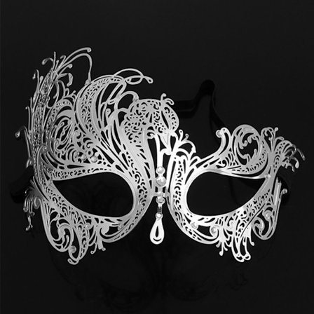 Dance Masquerade Metal Mask SILVER TYPE 2 TYPE 2